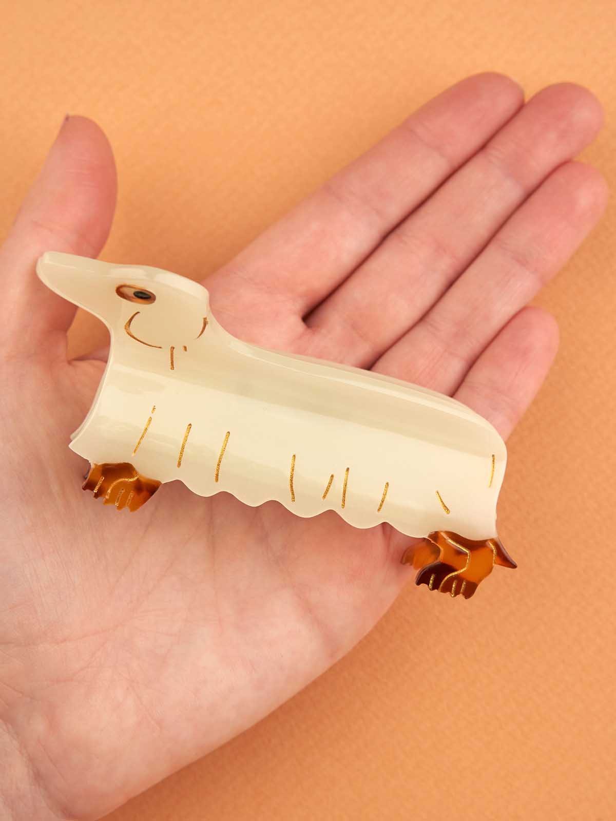 Coucousuzette hair clip dachshund ghost