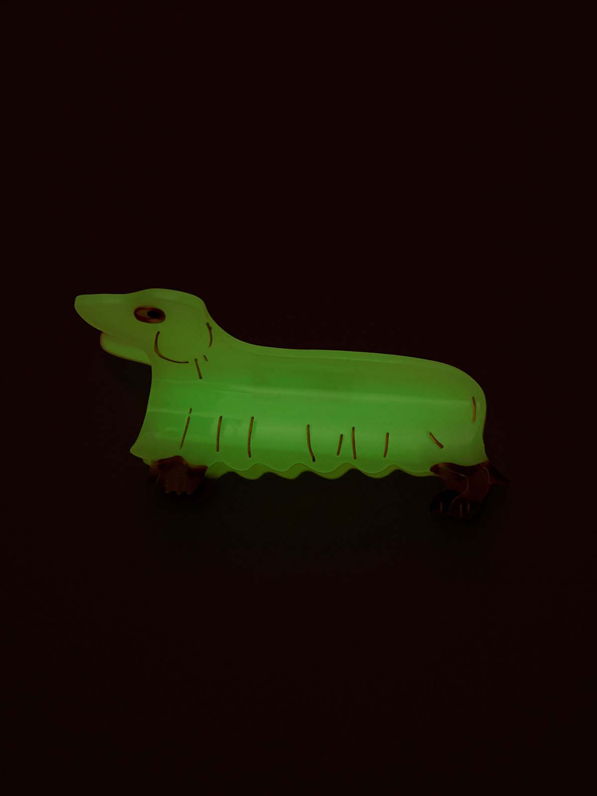 Coucousuzette hair clip dachshund ghost