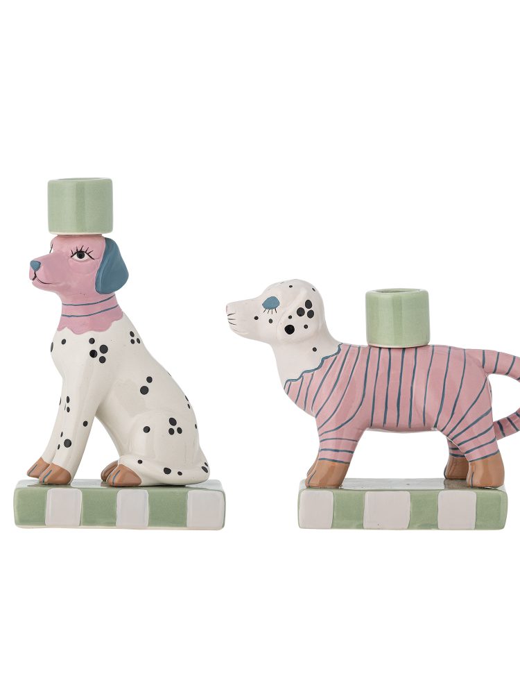 2 candlesticks with dogs & quot;Doglie"