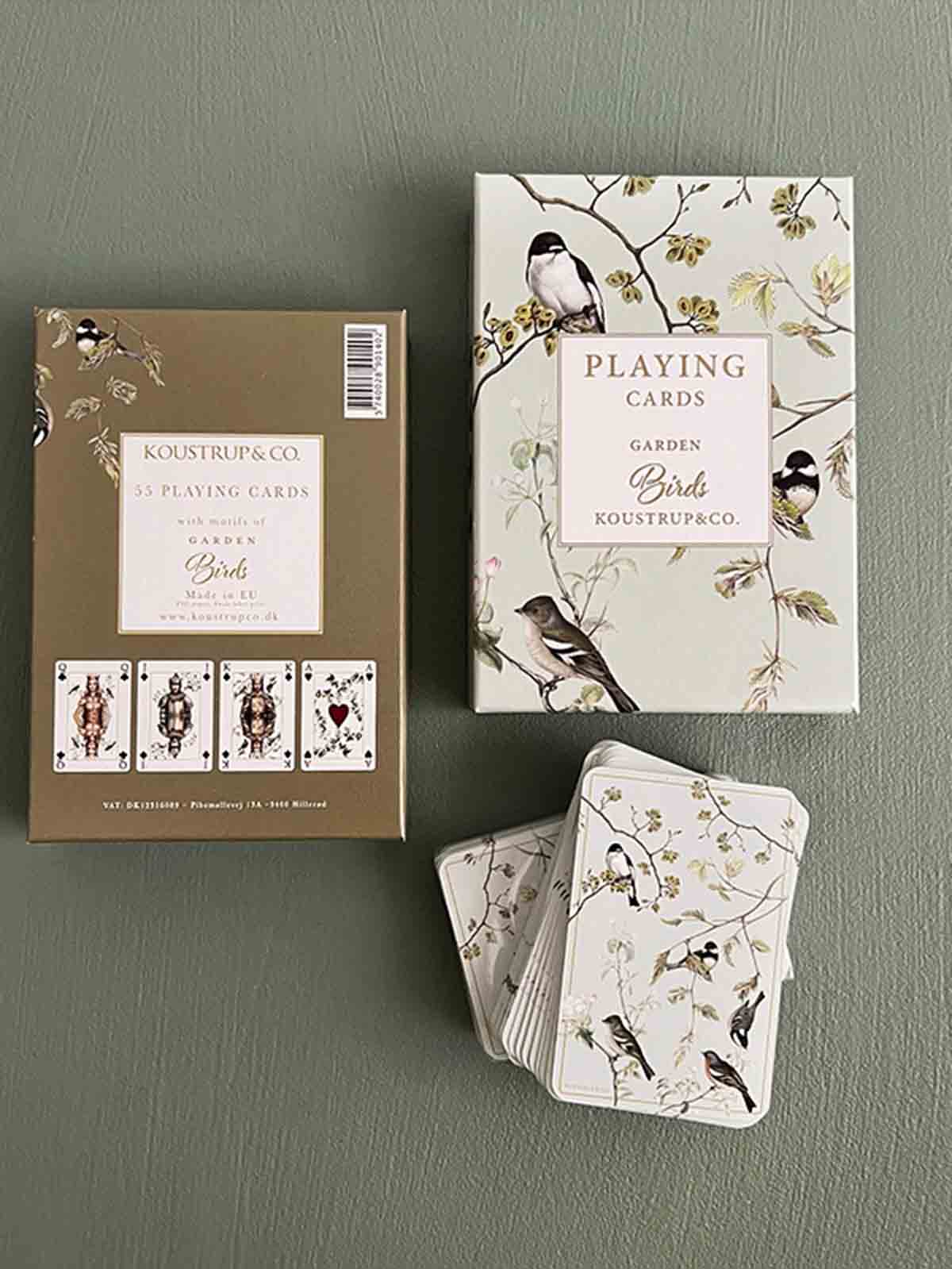 koustrup & co playing cards with birds
