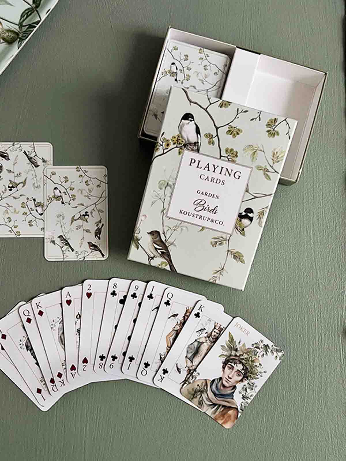 koustrup & co playing cards with birds