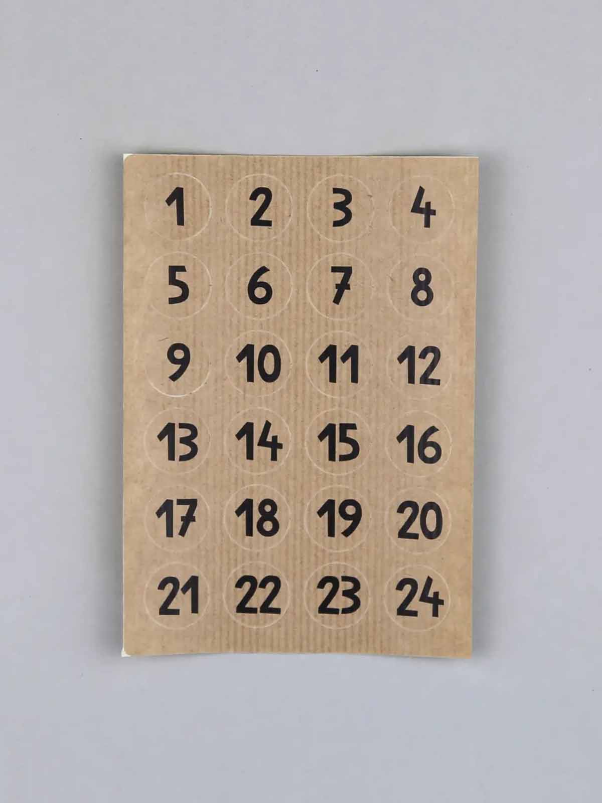 Number to pack calendar - Recycled paper