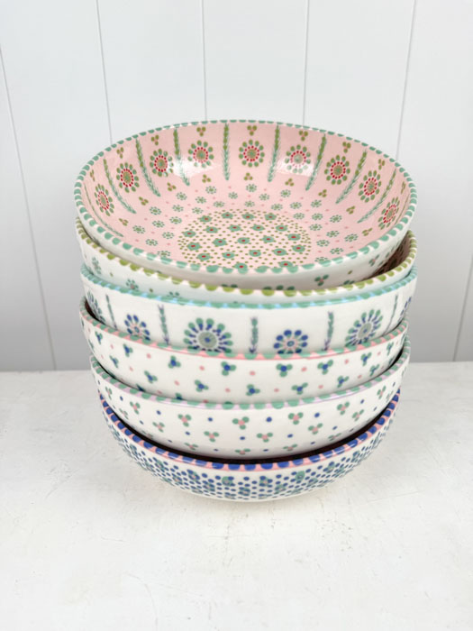 potters work - remix by Sofia Mahaba series large round dish for salad