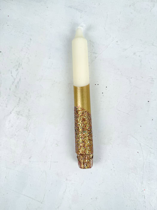 Light - Off-white with gold and glitter