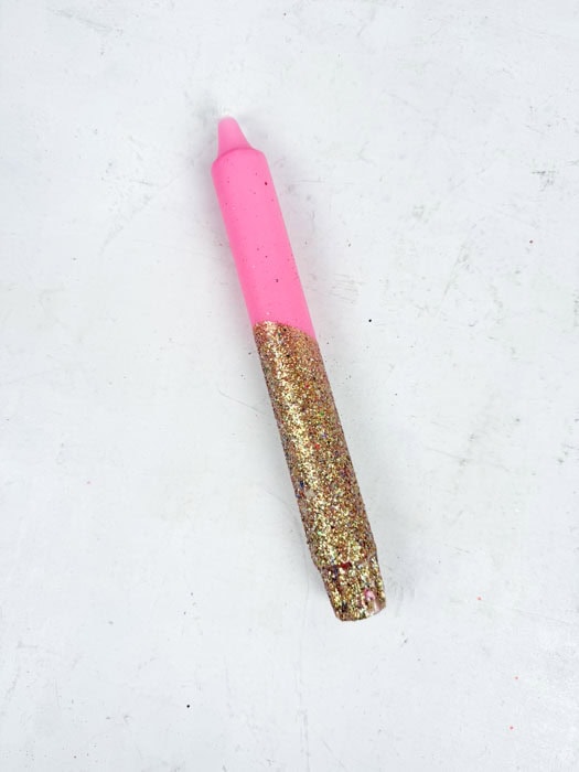 Light - Pink with gold glitter bottom