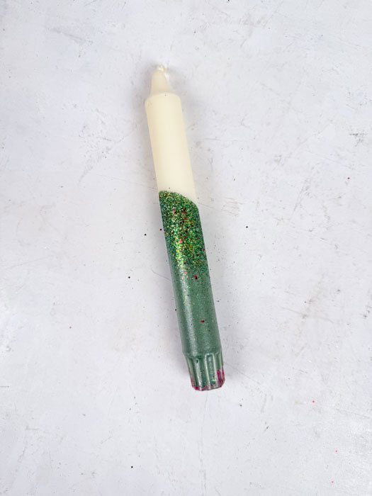 Light - Off-white with green and glitter