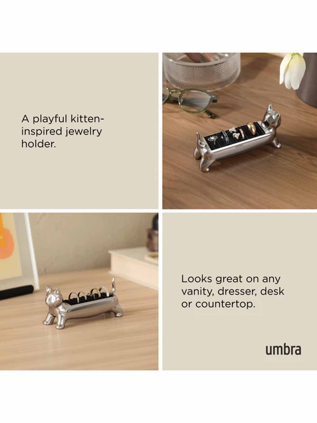 umbra ring holder cat in steel