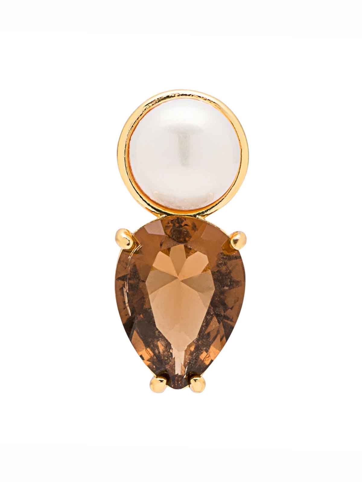 lulu copenhagen earring brown crystal