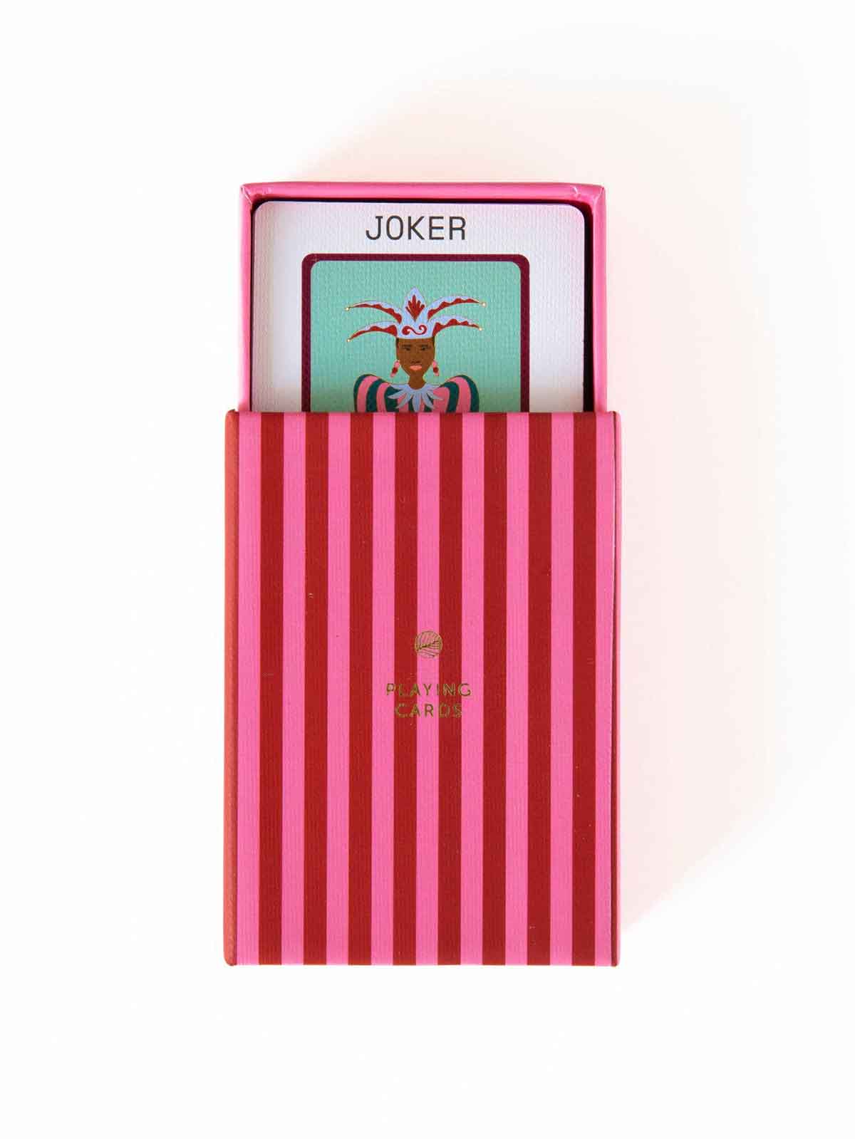 a-jounal playing cards with stripes