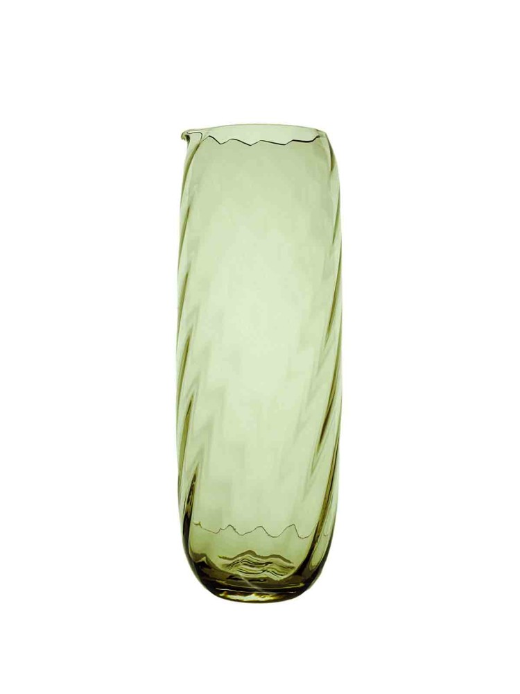 Anna von Lipa carafe in swirl mouth blown glass