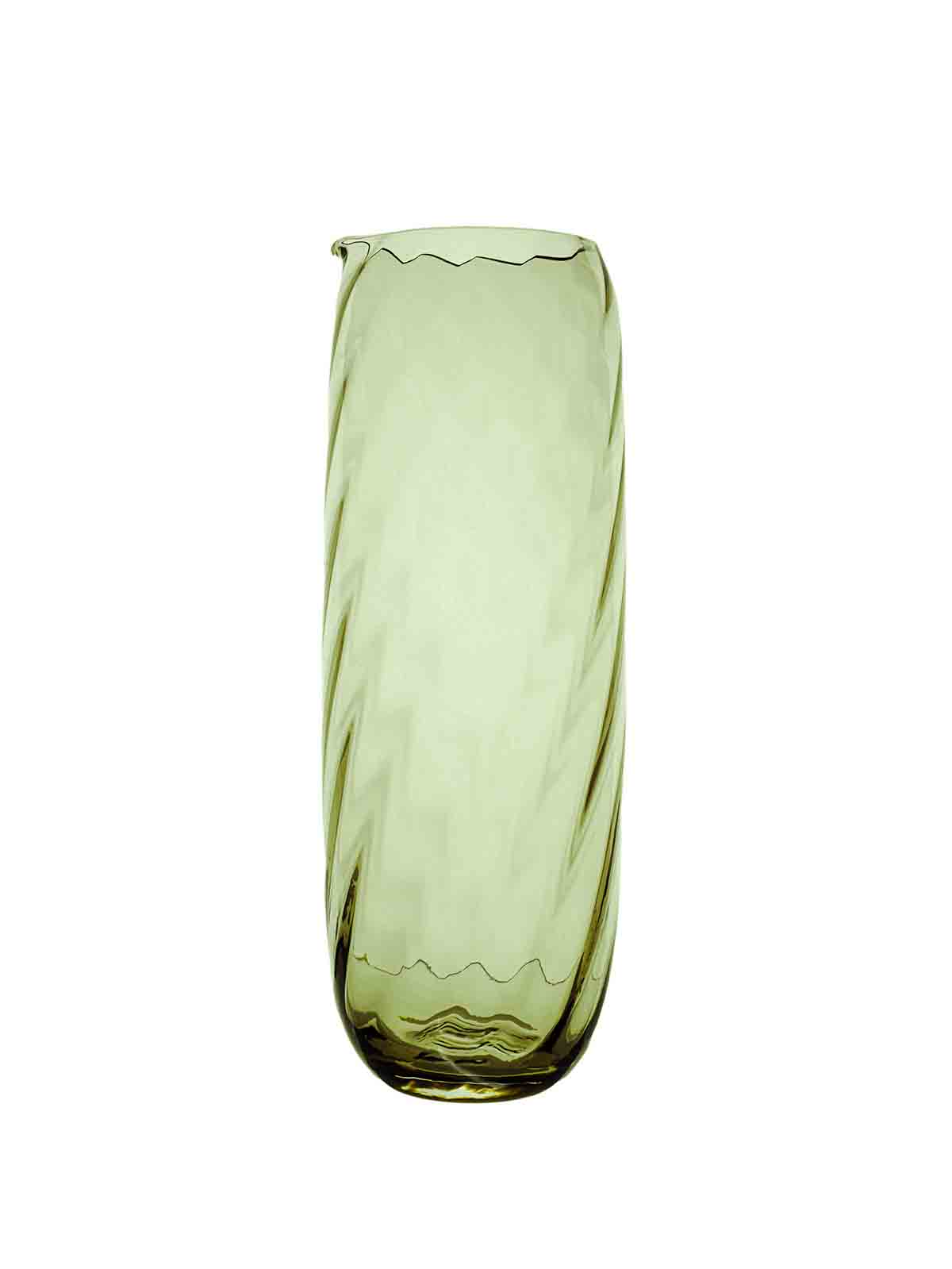 Anna von Lipa carafe in swirl mouth blown glass