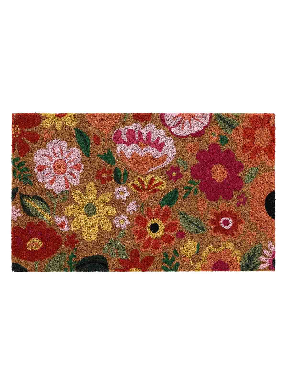 doormat flower power with flowers