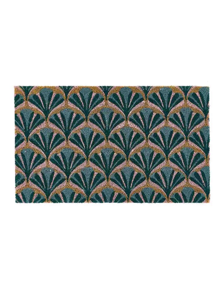 doormat mussel pattern blue and pink