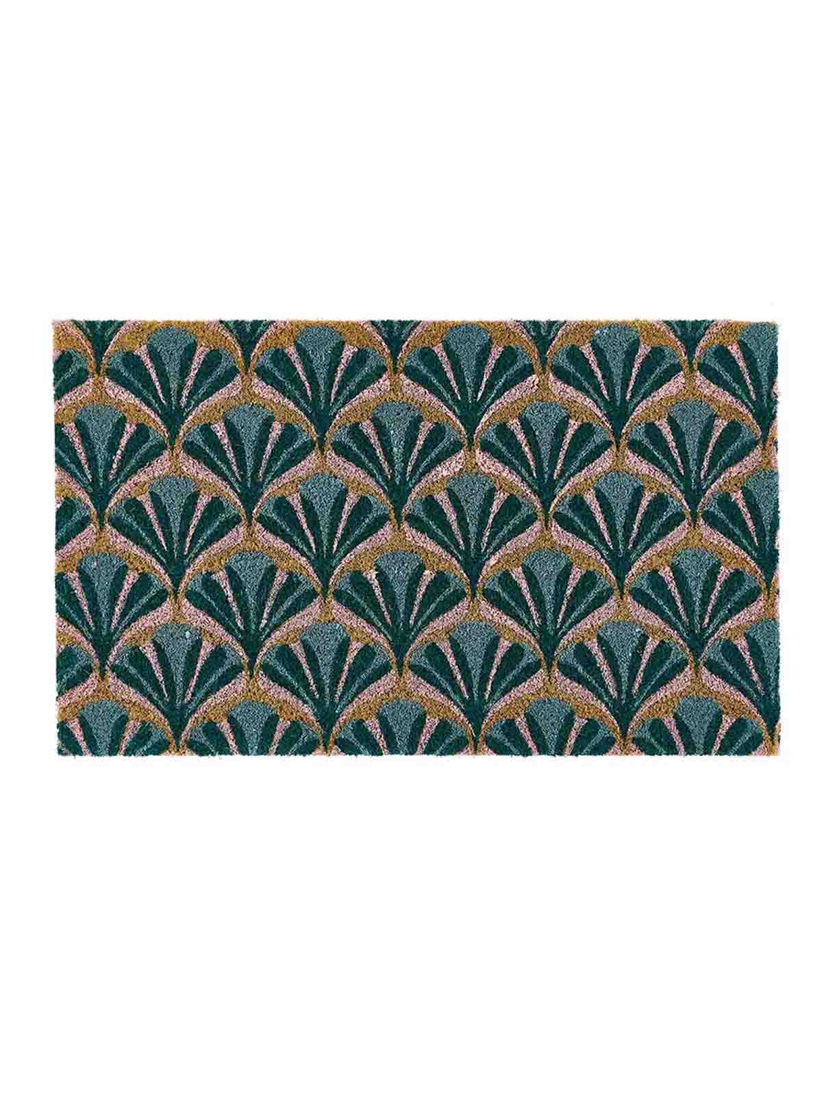 doormat mussel pattern blue and pink