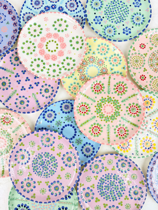 potters work mahaba series cake plate