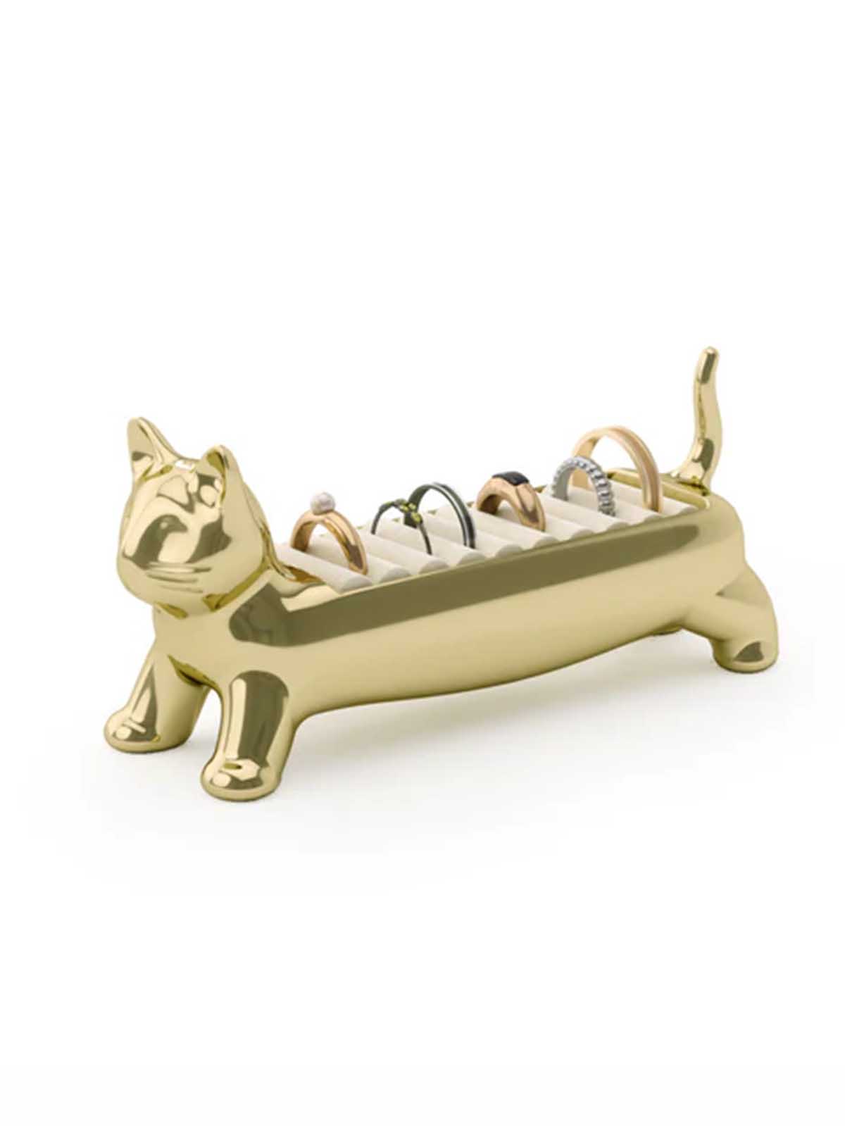 umbra ring holder brass cat