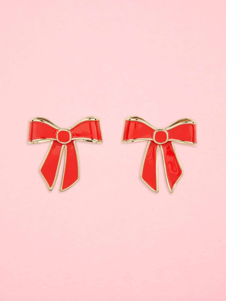 Earrings red loops