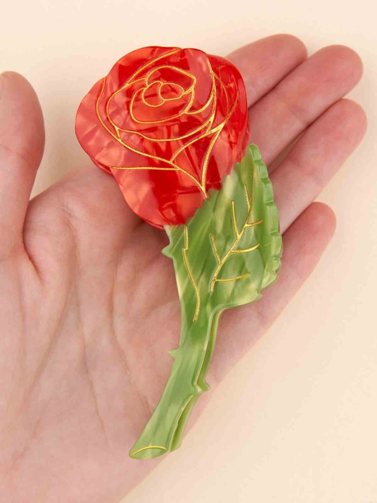 cou cou suzette hair clip red rose