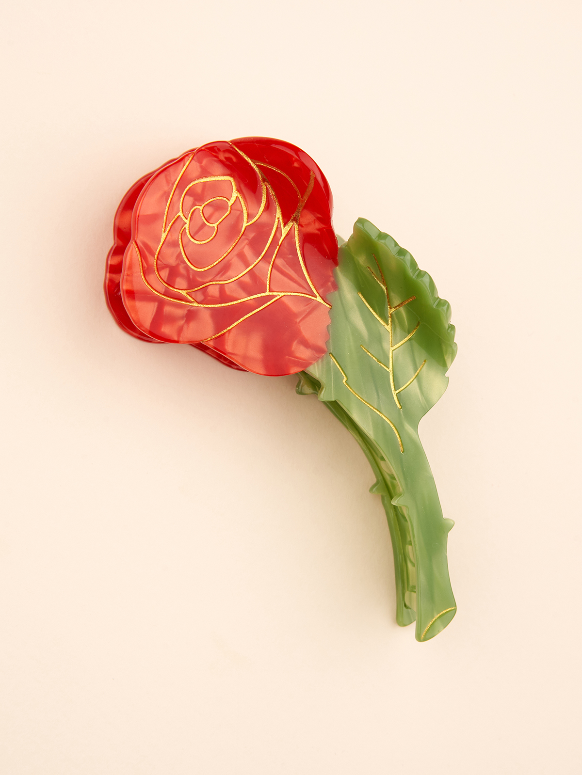 cou cou suzette hair clip red rose