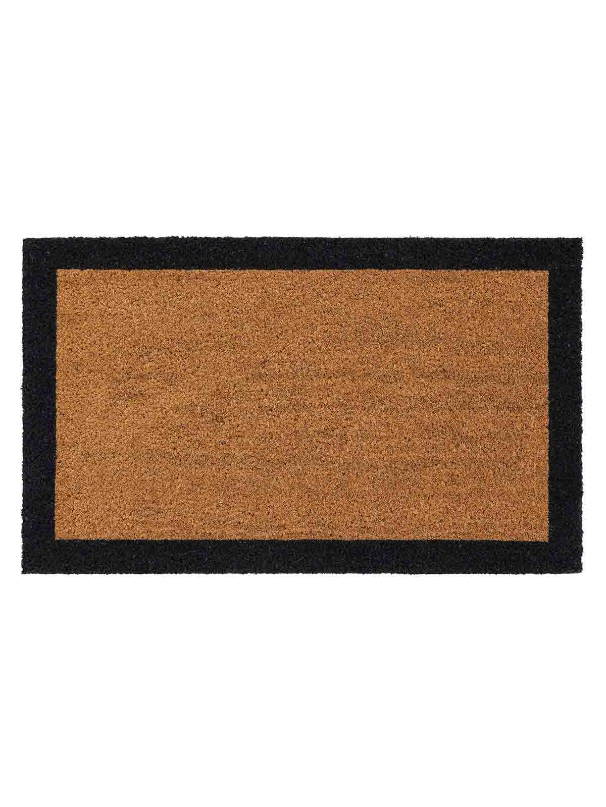 doormat coconut in nature with black border