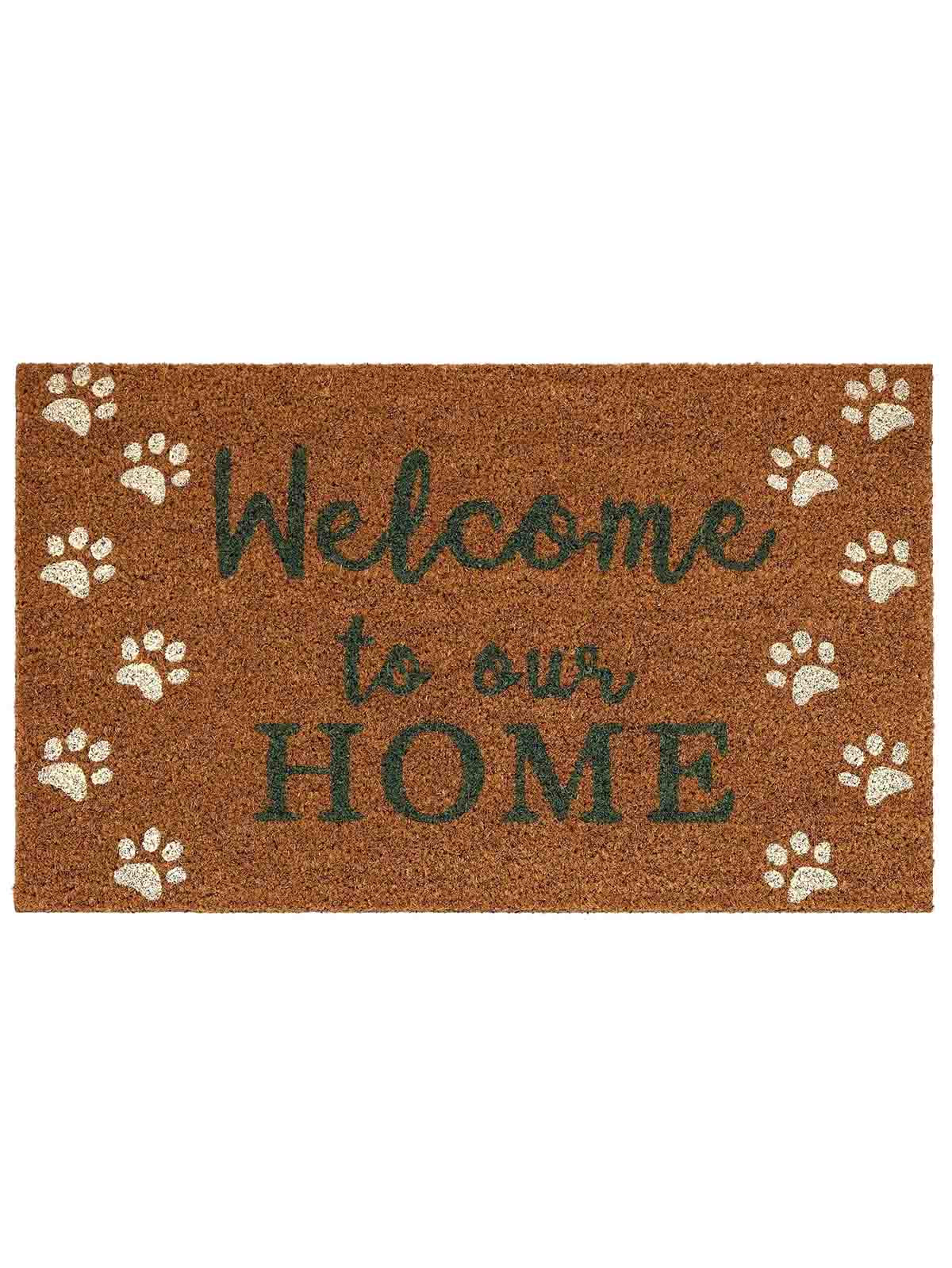 remix by sofie coconut doormat welcome to my home with dog paws