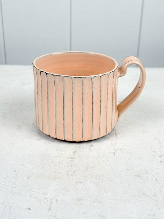 Trine lise ceramics - ribbed red clay in salmon