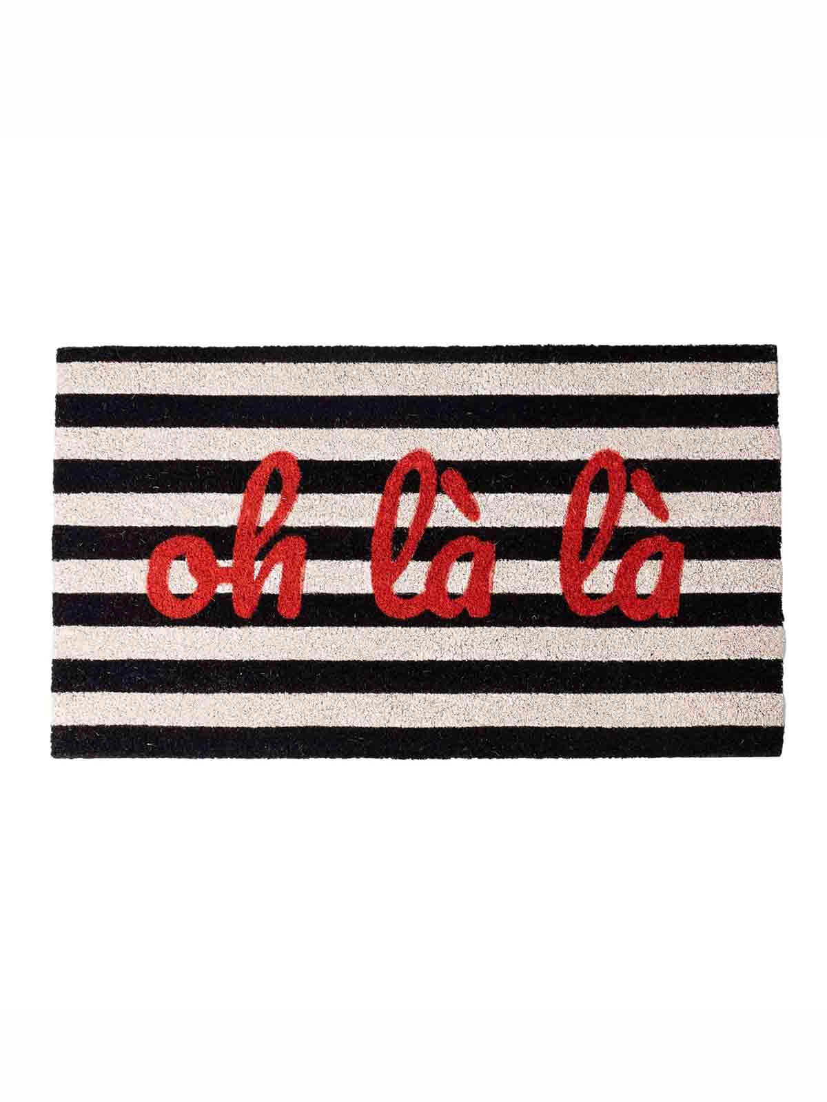 doormat coconut oh la la with stripes