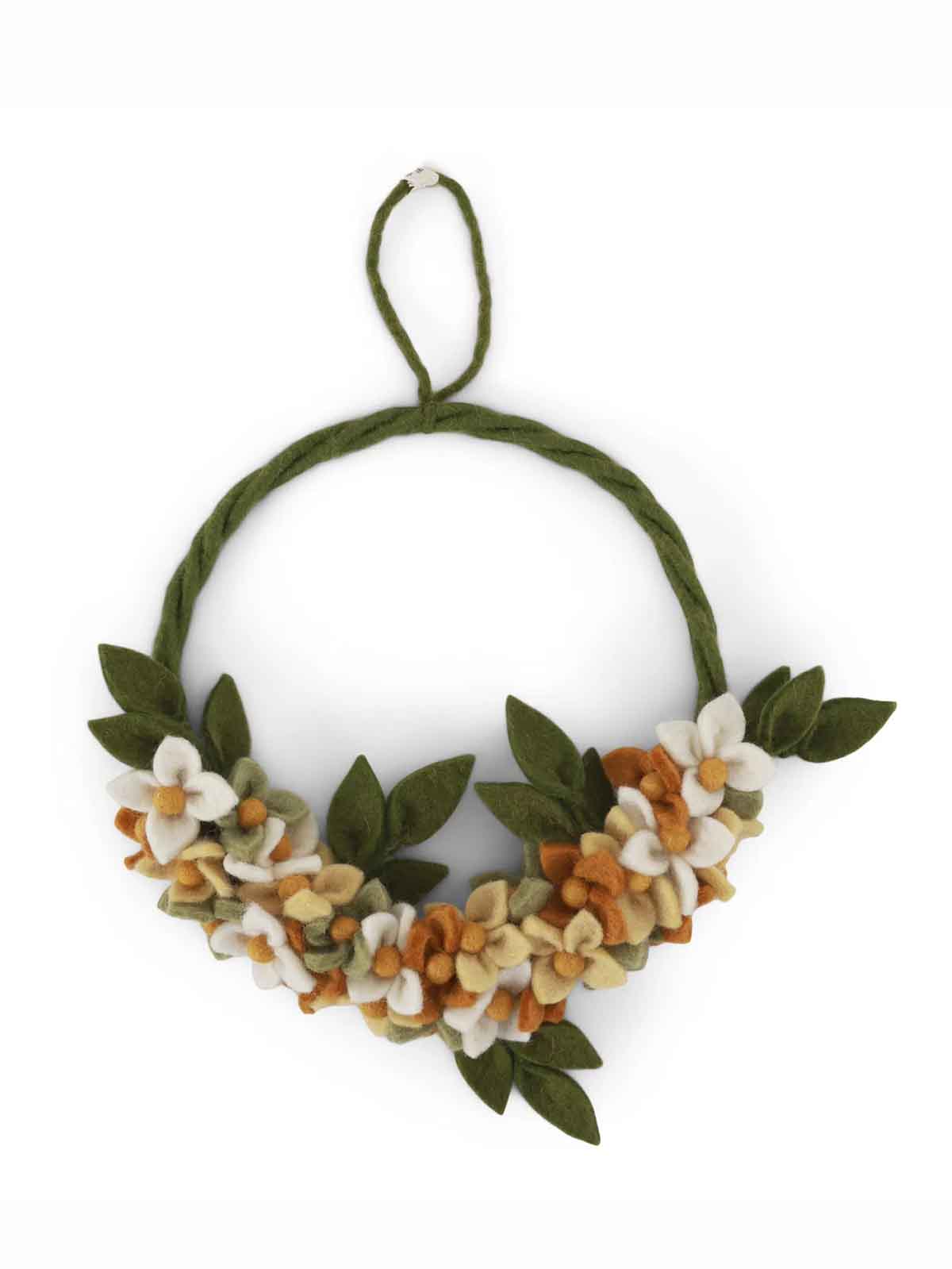 rye oflower wreath sif wool ornaments for Easter -