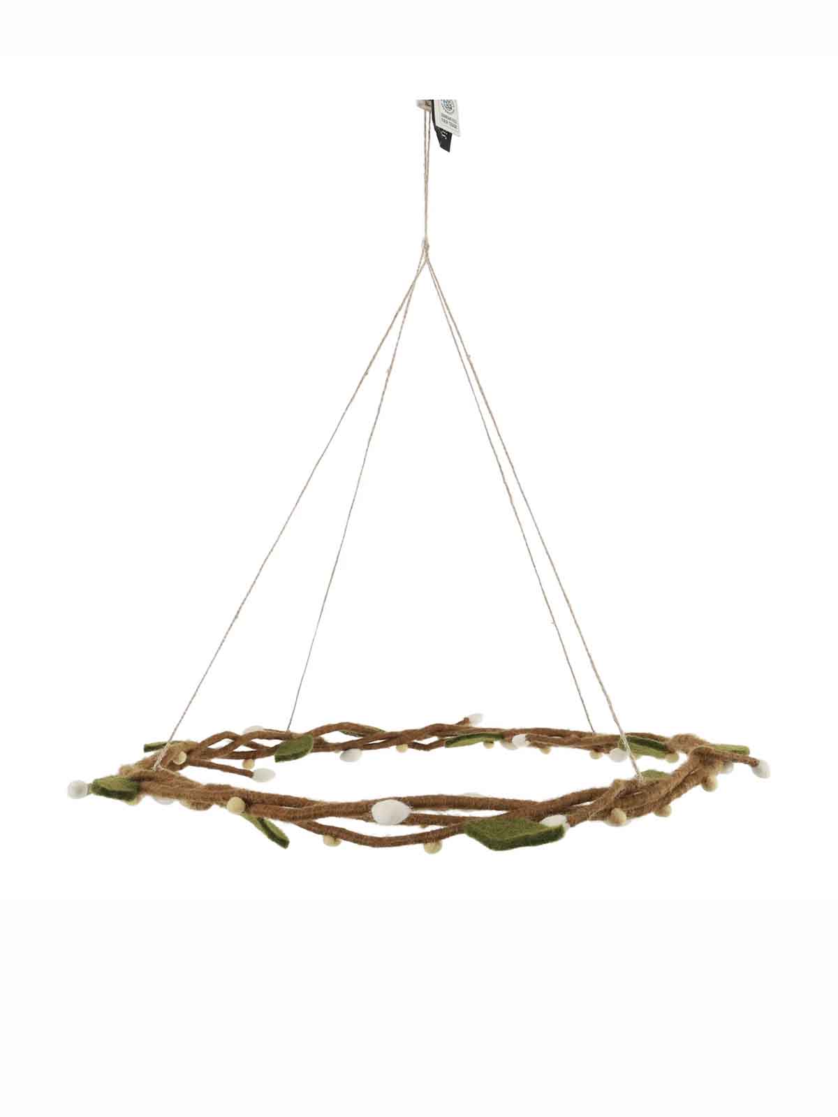 rye oflower wreath sif wool ornaments for Easter -