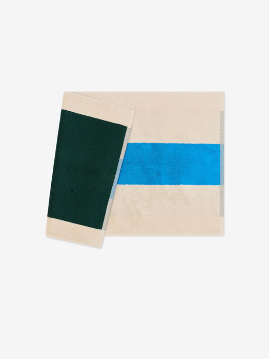 Alternative view of bathing mat 50 x 80 cm - Green & Blue