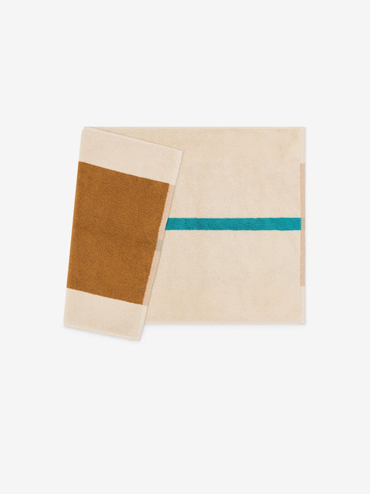 Bath mat 50 x 80 cm - Caramel & Turquoise