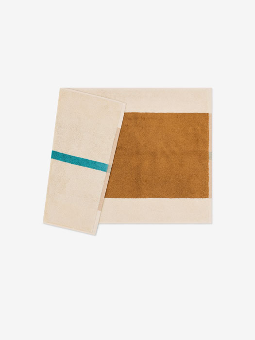 Alternative view of bathing mat 50 x 80 cm - Caramel & Turquoise
