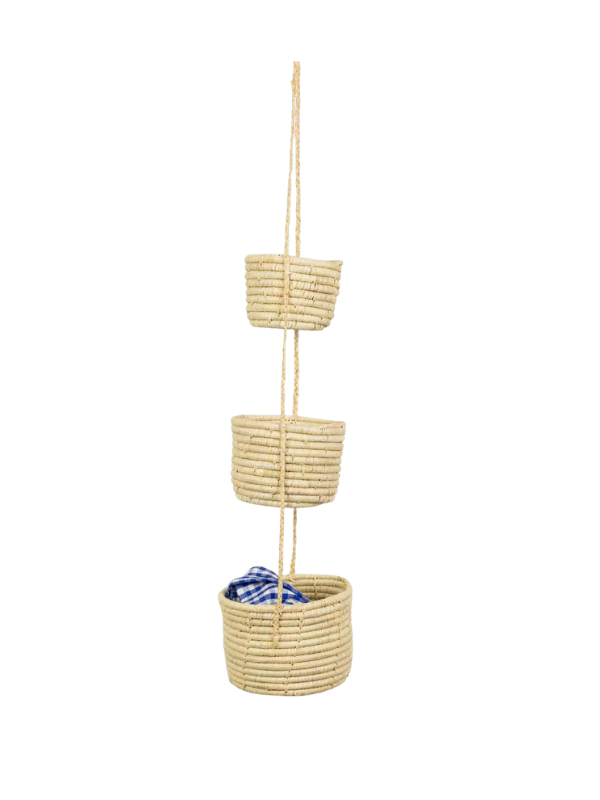 a world of craft or Afroart hanging baskets with 3 baskets