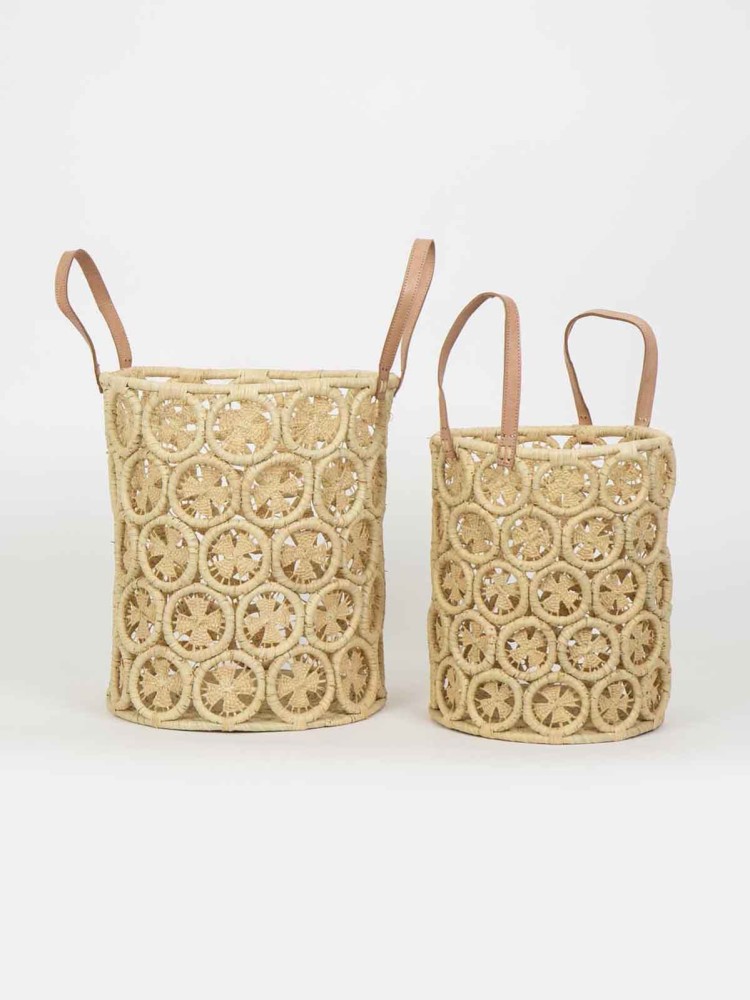 a world of craft or afroart with a basket with a handle