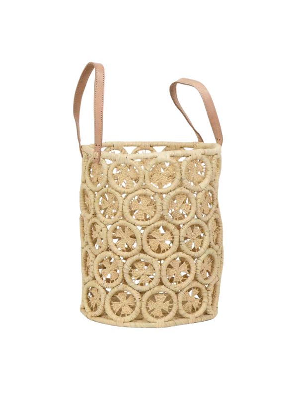 a world of craft or afroart with a basket with a handle