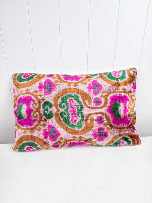 cushion cover in silk ikat from Turkey at Remix by Sofie