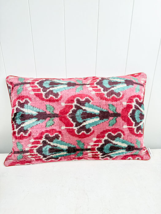 cushion cover in silk ikat from Turkey at Remix by Sofie