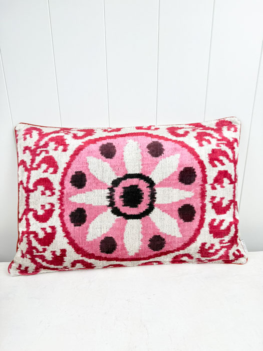 cushion cover in silk ikat from Turkey at Remix by Sofie