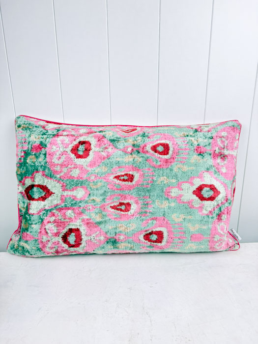 cushion cover in silk ikat from Turkey at Remix by Sofie
