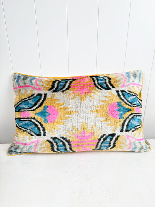 cushion cover in silk ikat from Turkey at Remix by Sofie