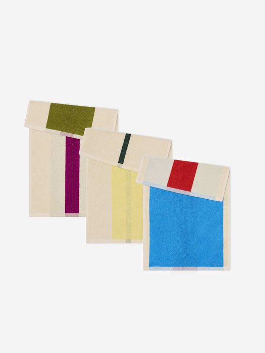 Guest towels - Yellow, Fuchsia and Aqua
