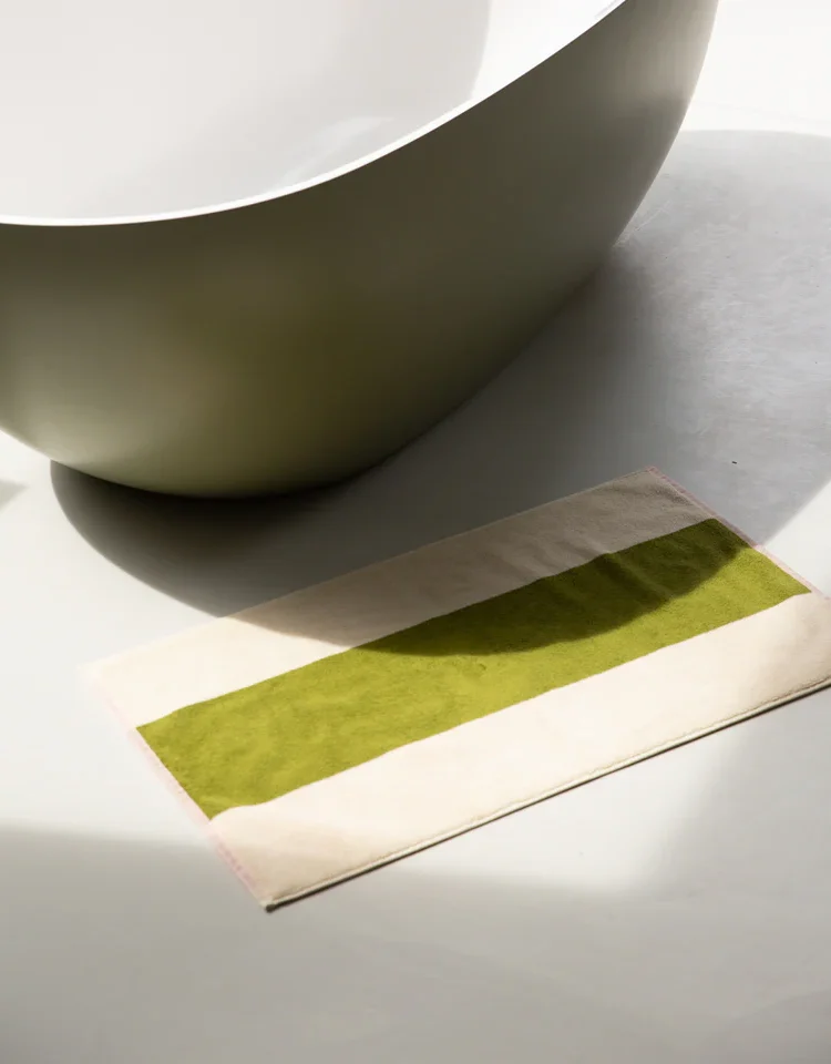 Bath mat 50 x 80 cm - Pink & Olive - Picture 3