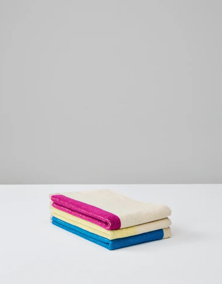 Guest towels - Yellow, Fuchsia and Aqua - Image 2