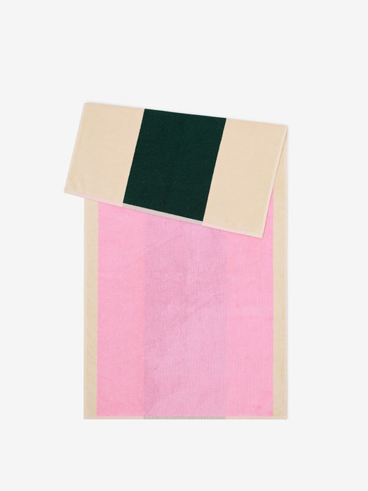 Bath towel 70x140 - Green & Pink