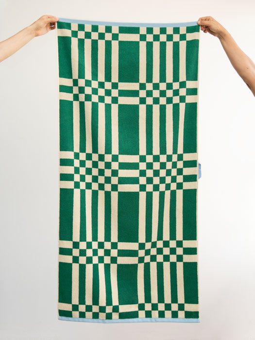 Spanish tarta gelantina towels, colourful and patterned towels from remix by Sofia.