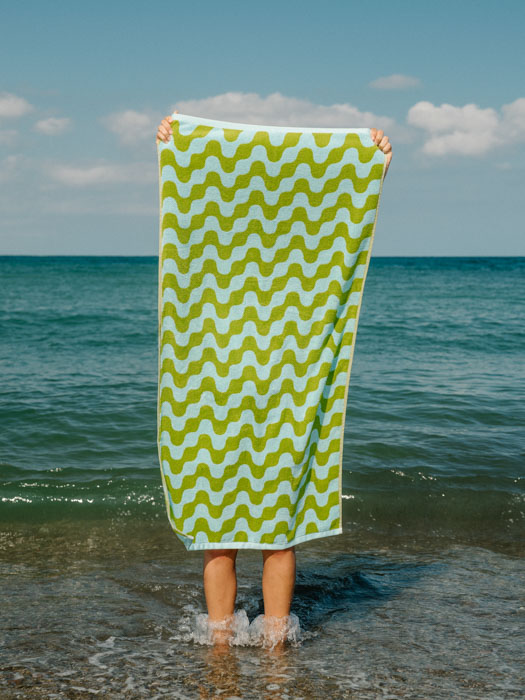 Spanish tarta gelantina towels, colourful and patterned towels from remix by Sofia.