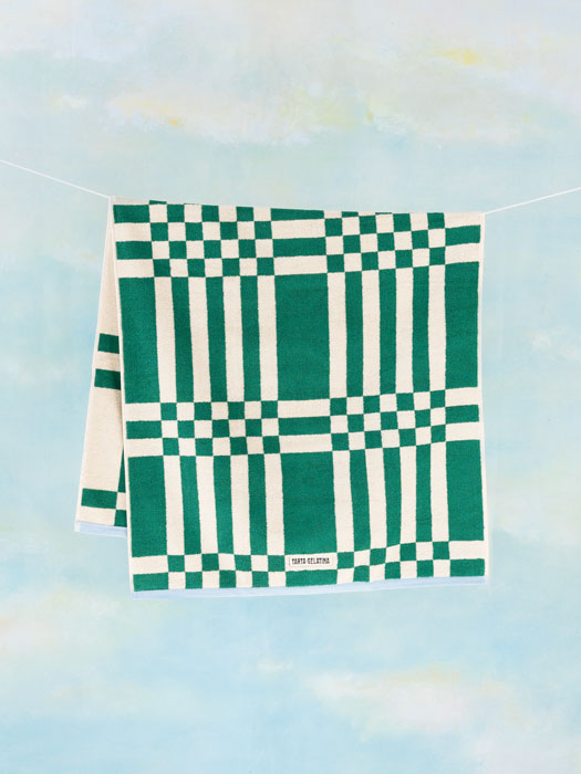 Spanish tarta gelantina towels, colourful and patterned towels from remix by Sofia.