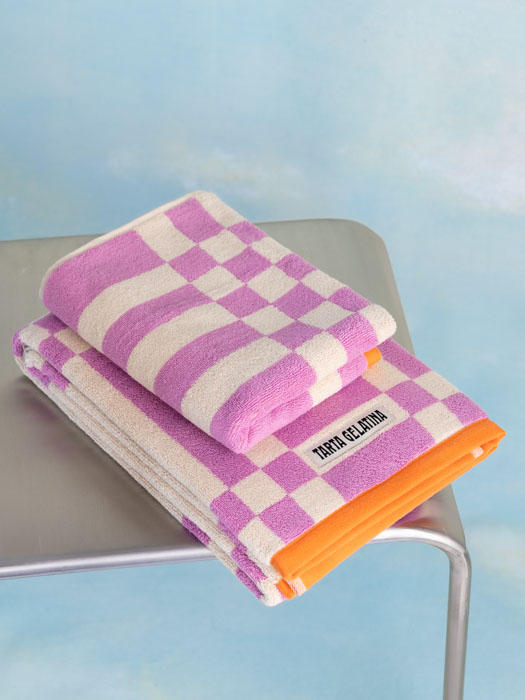 Spanish tarta gelantina towels, colourful and patterned towels from remix by Sofia.