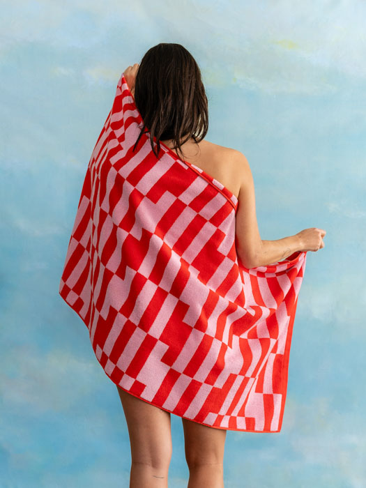 Spanish tarta gelantina towels, colourful and patterned towels from remix by Sofia.