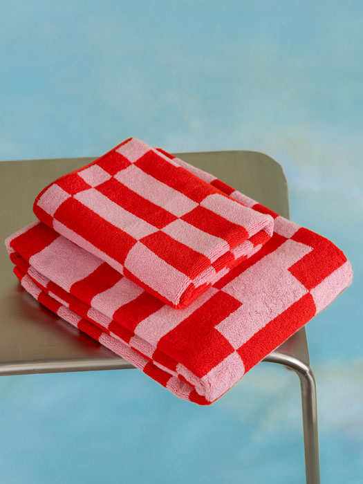 Spanish tarta gelantina towels, colourful and patterned towels from remix by Sofia.